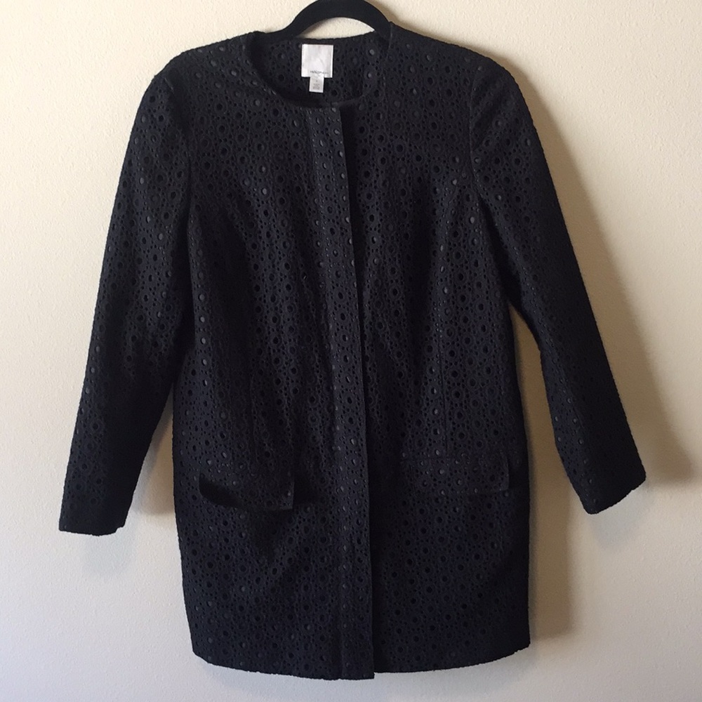 HALOGEN COLLARLESS COAT